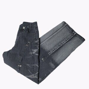 We Same Lab Jeans Womens Size Small Baggy Skater High Waist Two Tone Denim Pants